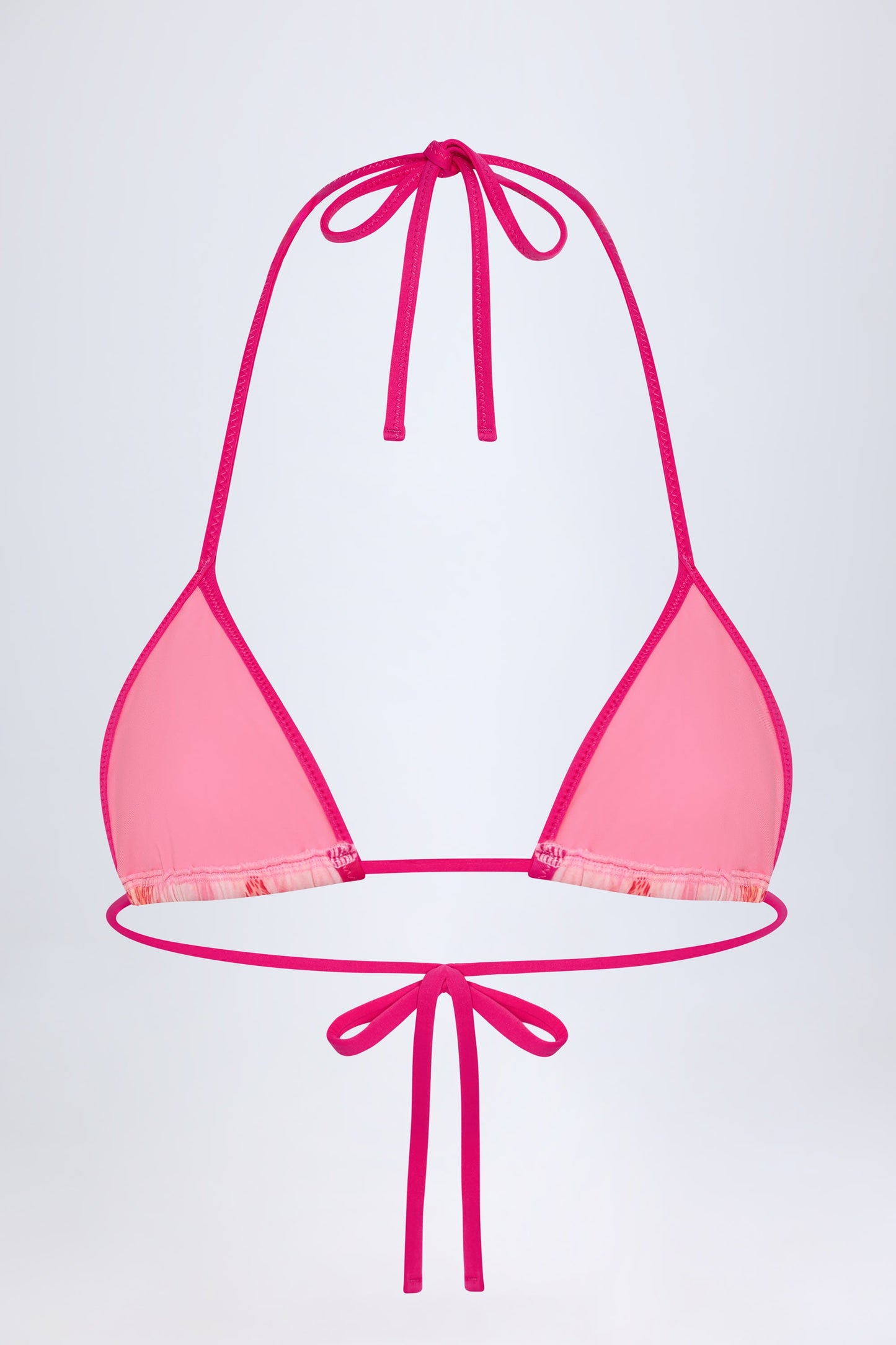 Triangle Bikini Top in Pink Orchid Print